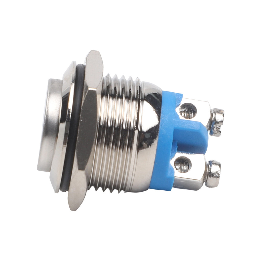 ANP 12V 16mm Botão De Pressão Metálico À Prova D'água Momentâneo De Arranque Da Buzina De Desligamento Latão