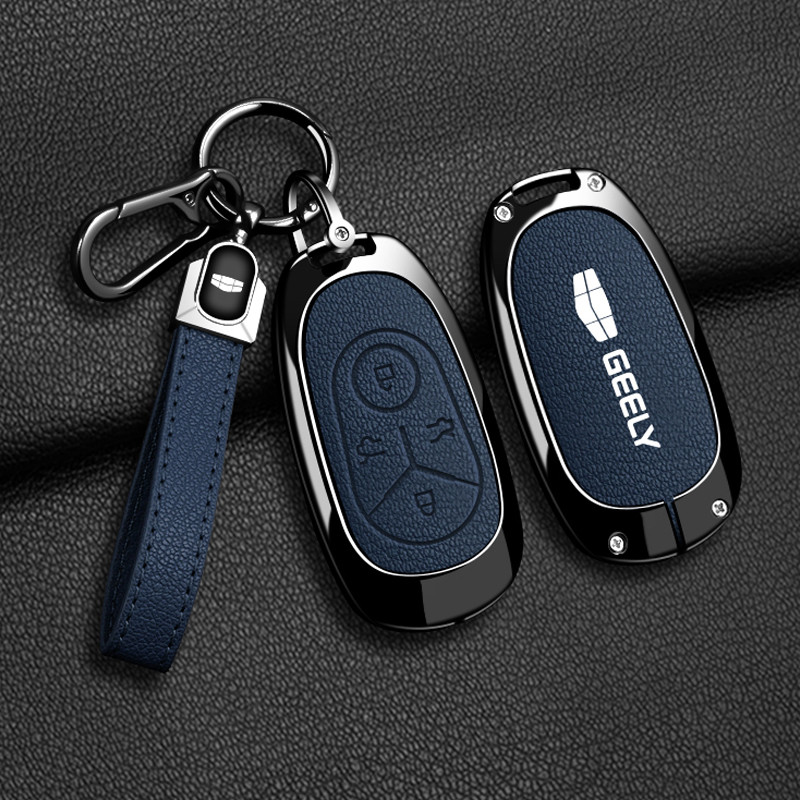 Geely EX2 EX2 Pro Geome Capa Chave Do Carro EV Chaveiro Liga De Zinco Couro Caso Para Geely 2025-2026 Acessórios