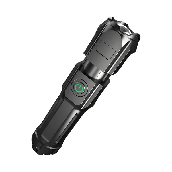 Lanterna Tática Wassay Recarregável USB com Zoom e LED Potente Portátil Ajustável
