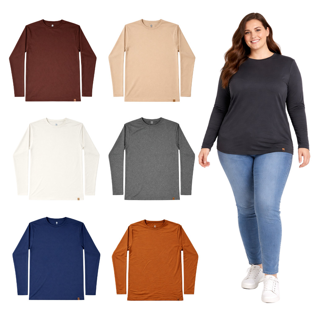 Blusa Térmica Plus Size Feminina Segunda Pele para o Frio G1 ao G3