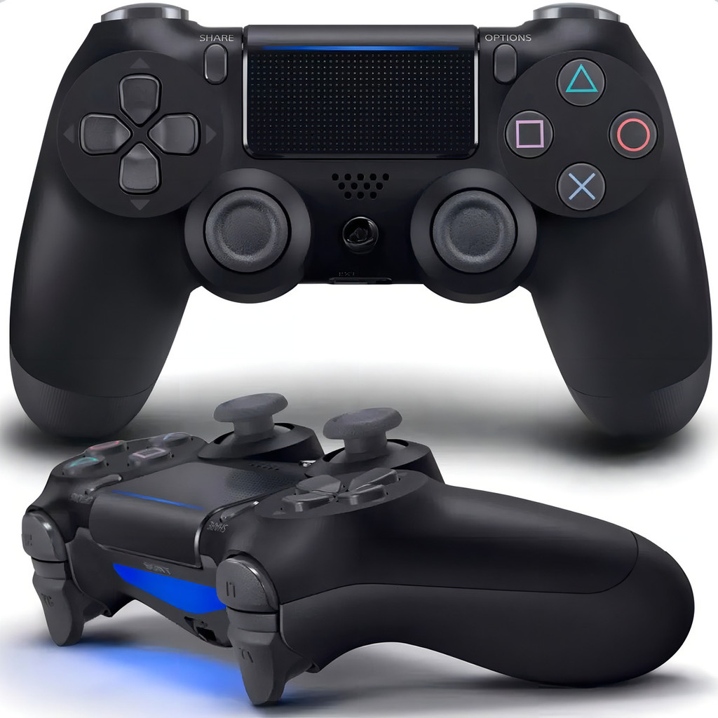 2 Controle Joystick Sem Fio Ex Decor para PS4 Bluetooth Preto