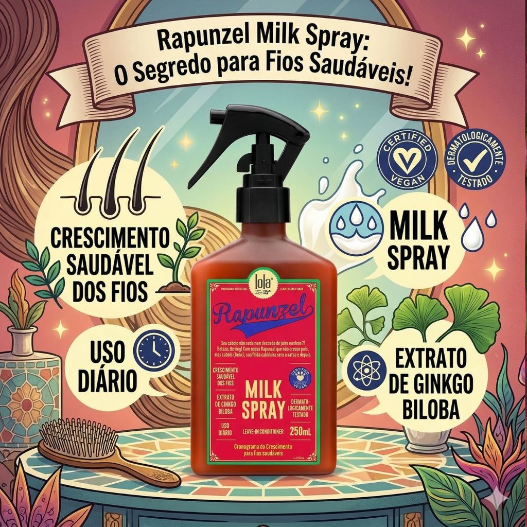 Milk Spray Rapunzel 250ml - Lola Cosmetics