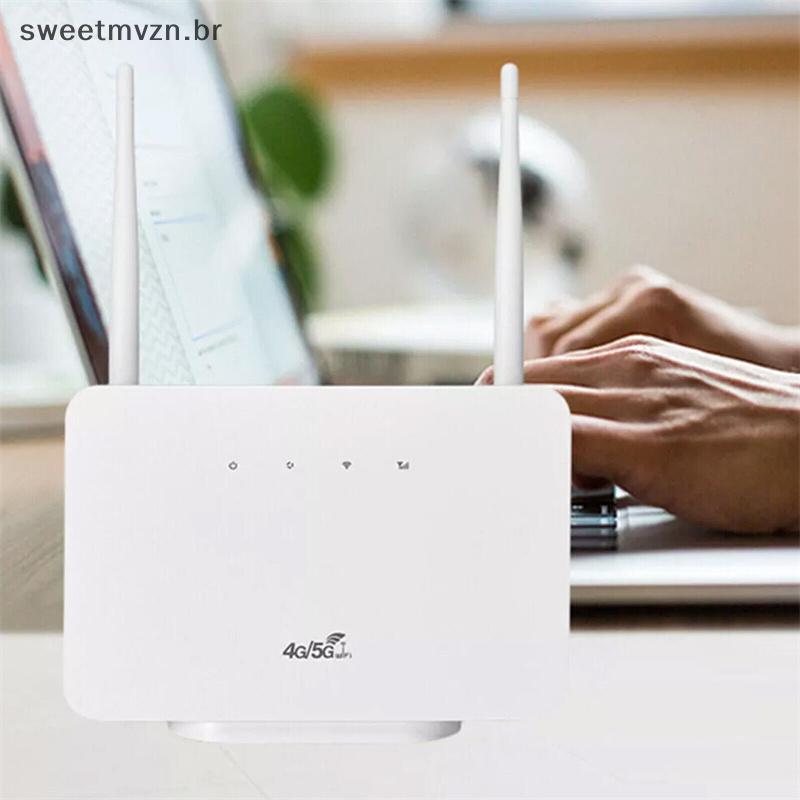 sweetmvzn 4G Roteador Sem Fio 300Mbps Modem Antena Externa Com Slot Para Cartão Sim Viagens Em Casa Trabalho BR