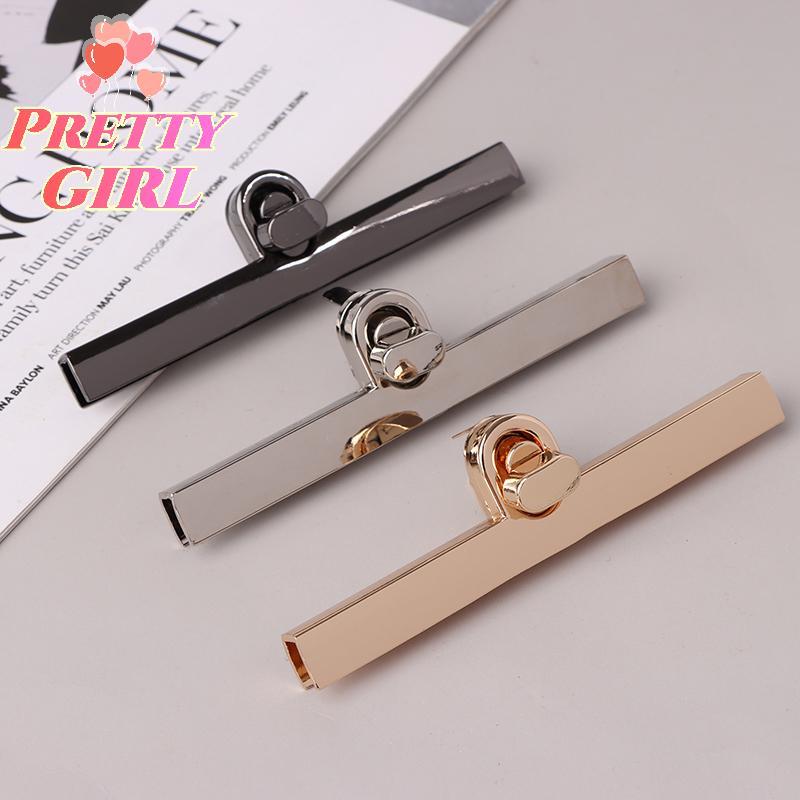 [Pretty ggirl] 1 Peça Bolsa Vintage Com Fecho De Metal Botão Giratório Para DIY De Couro Artesanal Hardware Elegante Ace