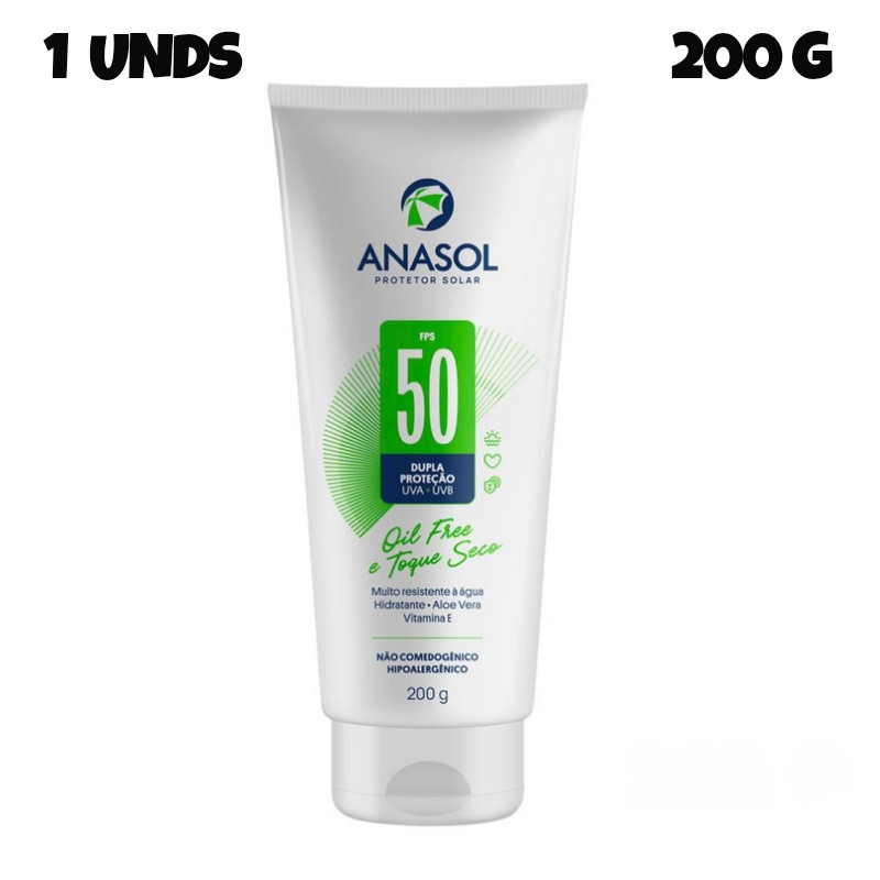 ​Kit 2 Protetores Solares Anasol FPS 50 200g Grande Oferta Leve Mais Por Menos Original