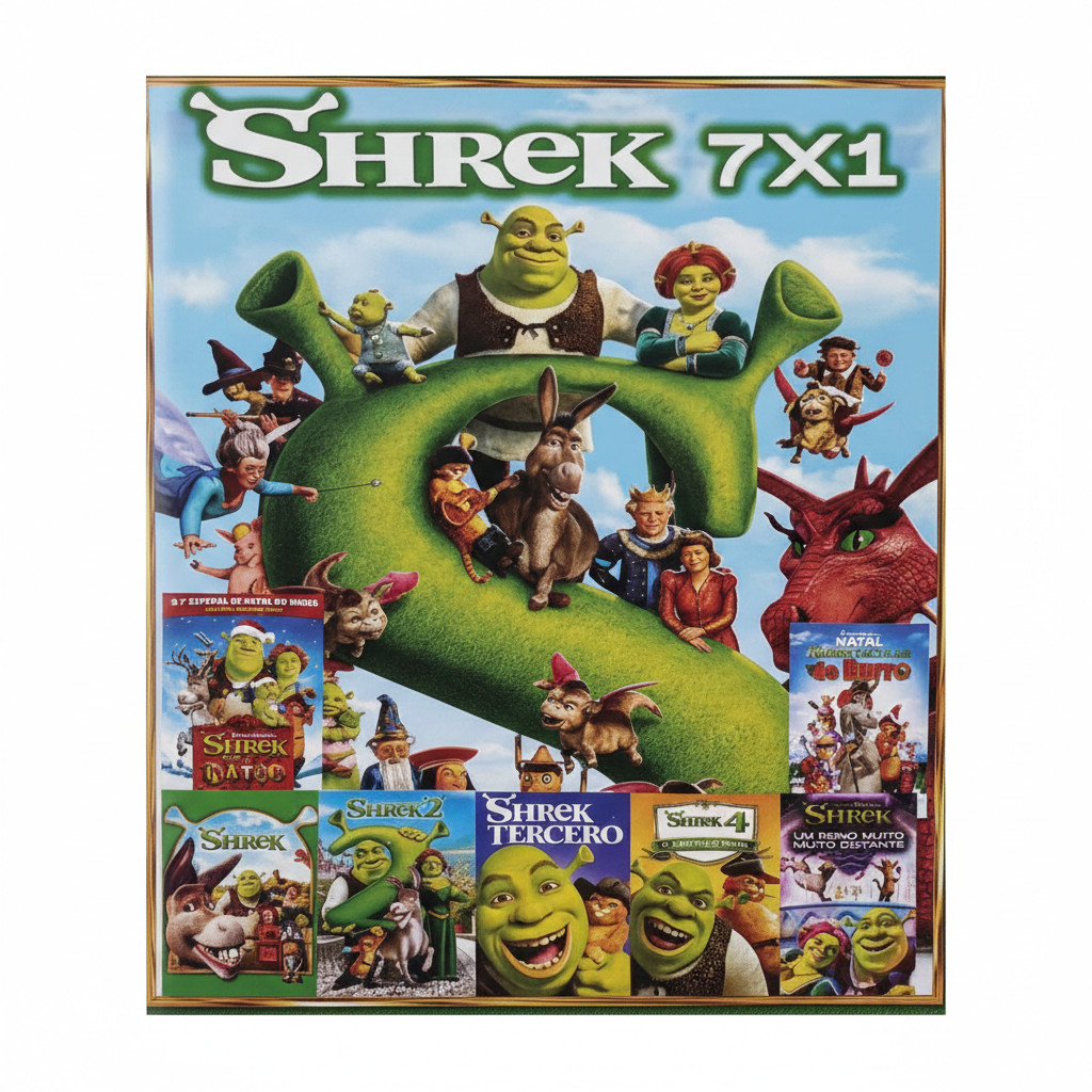DVD Shrek Coleção 7 em 1 - Todos os Filmes + Gato de Botas Dublado