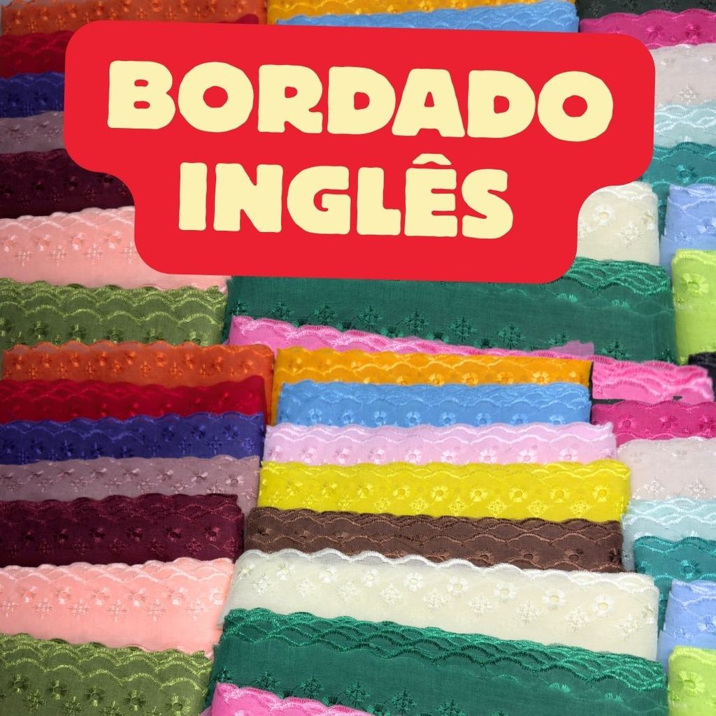 Bordado Inglês / Lese Peça com 5cm c/ 13.7 Metros