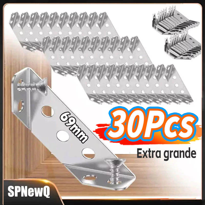 Kit 10/20/30pcs Conector Canto Aço Inoxidável Para Móveis Univers