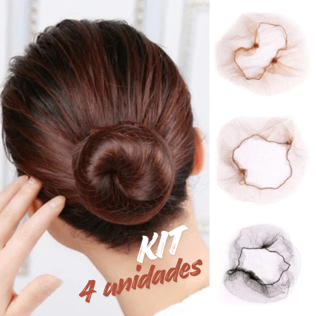 Kit 4 Redinha Para Coque Invisível Preto Castanho e Castanho escuro