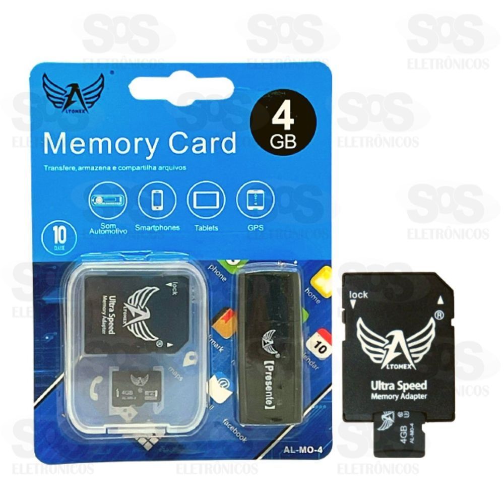 Cartão de Memória Micro SD 4GB – Altomex AL-MO-4