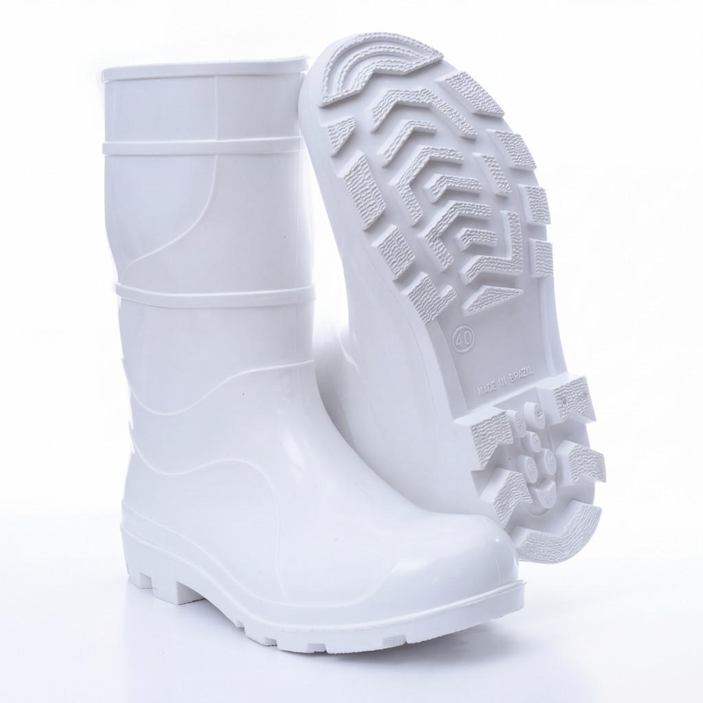 Bota Galocha PVC Impermeável Chuva Antiderrapante Cano Médio Unissex