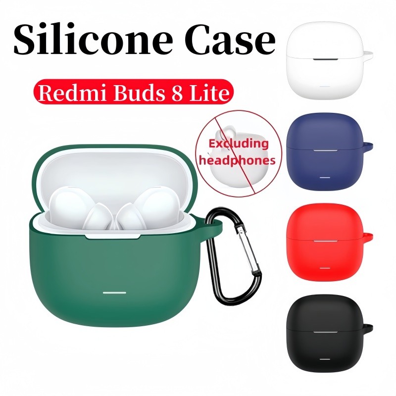 Capa Protetora De Fone De Ouvido De Silicone Para Redmi Buds 8 Lite , Macia À Prova De Choque Com Gancho 8Lite , Acessór