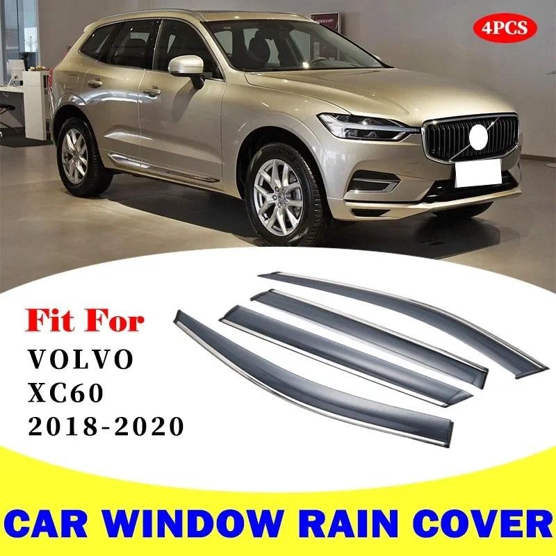 Para Volvo XC60 Janela Viseira Do Carro Escudo De Chuva Defletores Toldo Guarnição Capa exterior Estilo Acessórios Peças