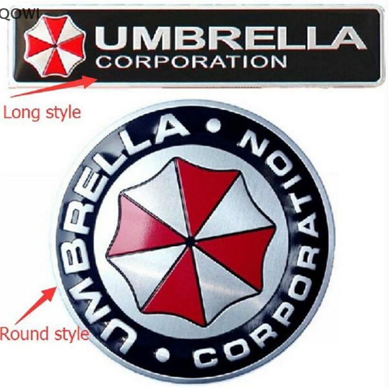 qo 3D Liga De Alumínio Umbrella Corporation Resident Evil Decalques Decorações Emblema br
