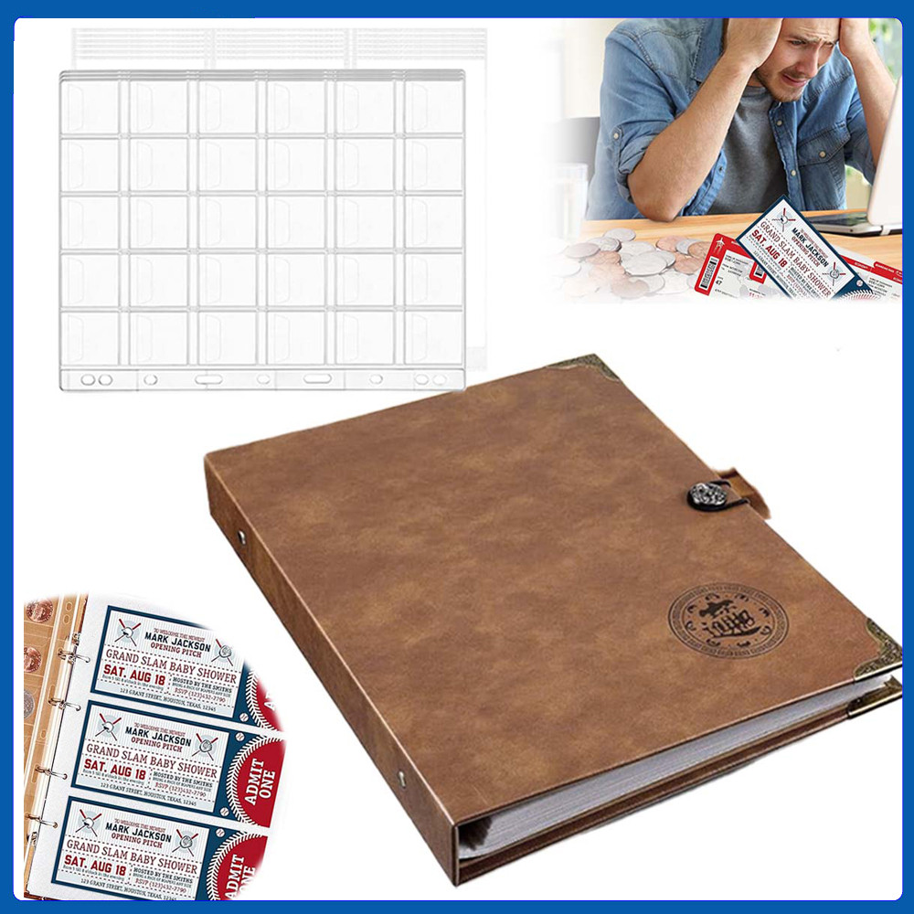 Álbum Para 150 Moedas + 240 notas - de até 3,5cm Para moedas