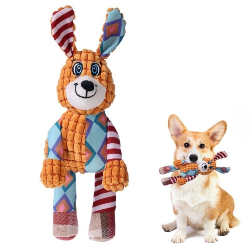 Brinquedo Pet Pelúcia Interativo com Apito para Cachorros