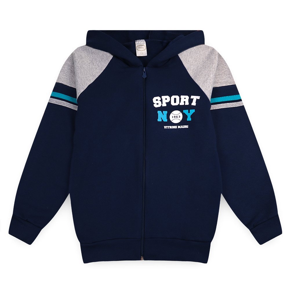 Jaqueta Moletom Juvenil Menino c/ Capuz e Zíper Sport NY