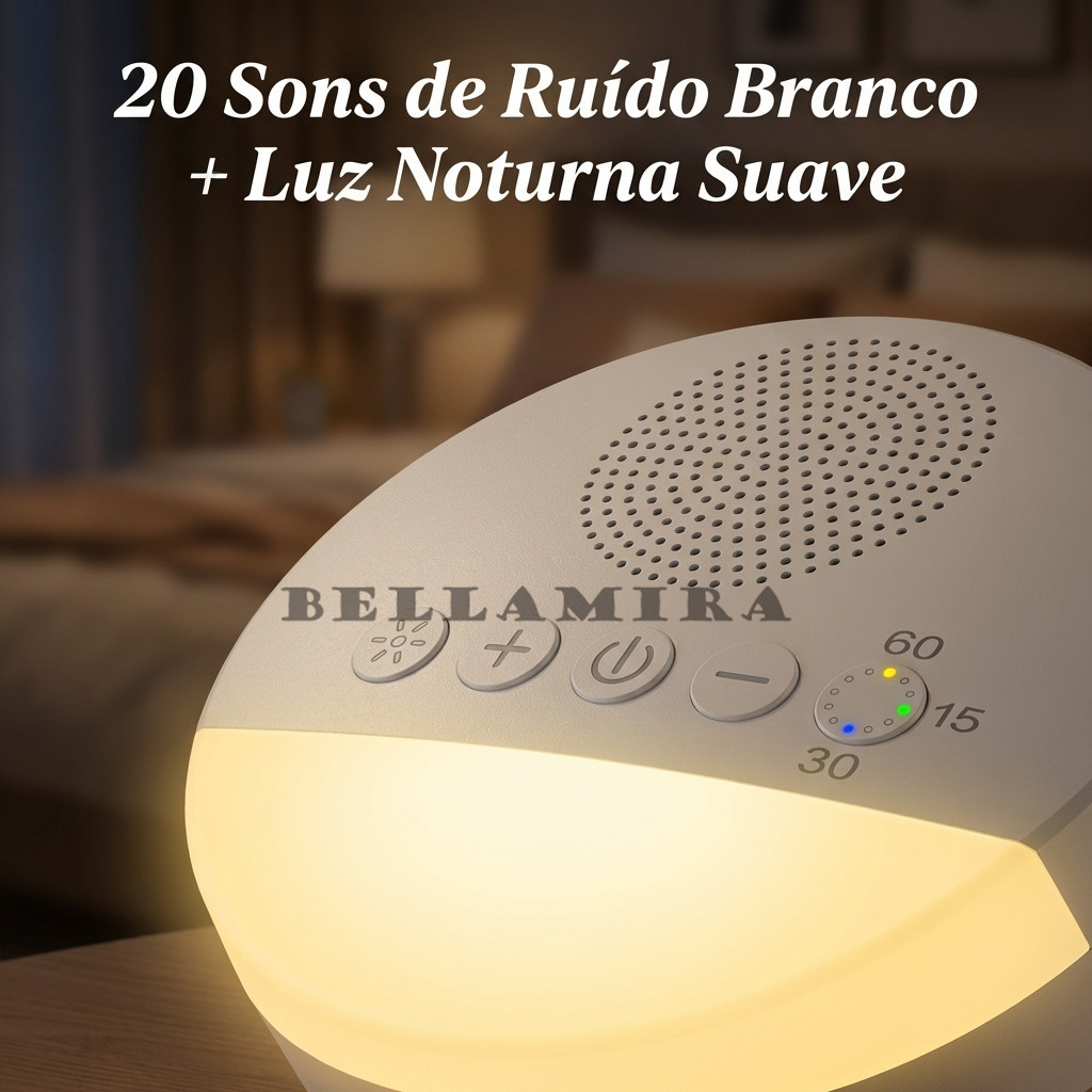 Máquina de ruído branco para crianças, USB Recarregável luz noturna,Sleep Sound Player