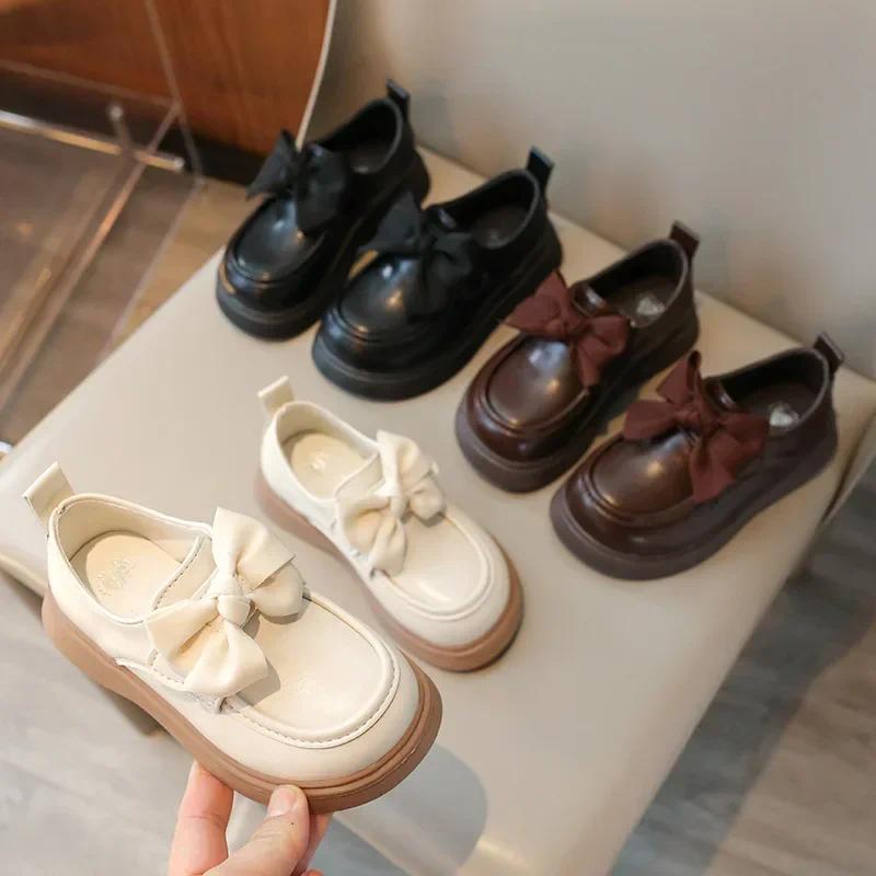 Moda Escola Estudante Menina Sapatos De Couro Do Plutônio Primavera Novas Crianças Mocassins Pequenas Princesa Apartamen