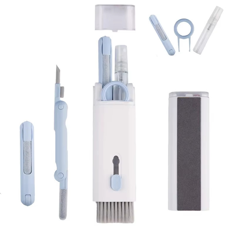 Kit de Limpeza de Teclado de Computador 7 em 1, Caneta de Limpeza para Fones de Ouvido Ferramentas de Limpeza