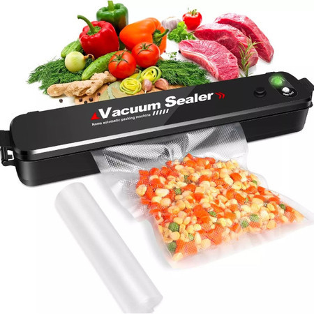 Máquina Seladora Embalagem A Vácuo Portátil Alimentos Bivolt Elétrica Embala Conservação + 30 Sacos