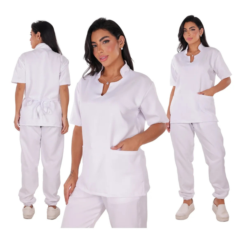 Scrub Gabardine Pijama Hospitalar Cirúrgico Uniforme Enfermagem Clinica Medico Esteticista