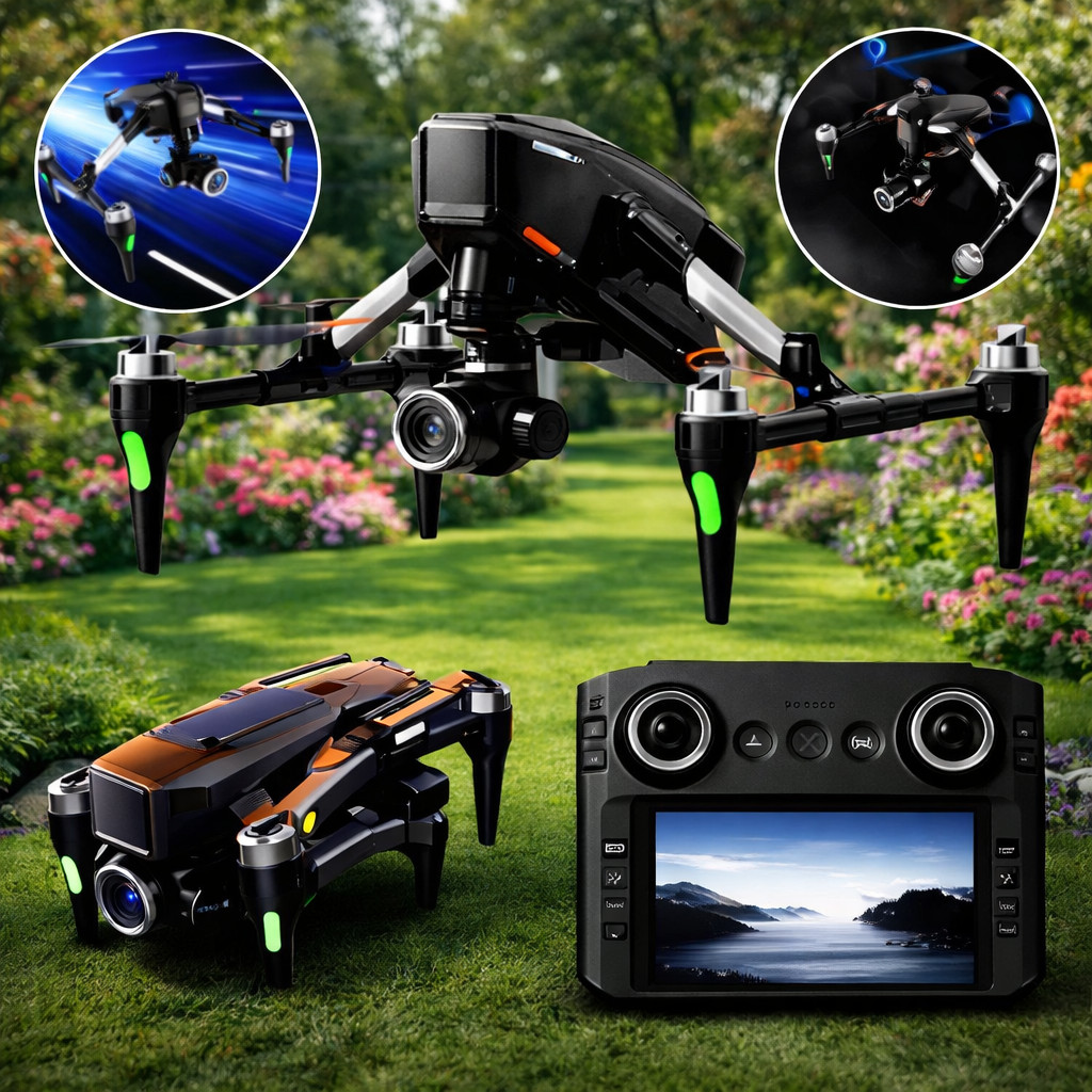 Drone Profissional H34 4K Controle Inteligente Com Monitor Display Sem Celular 1 Bateria Maleta De Transporte Novo