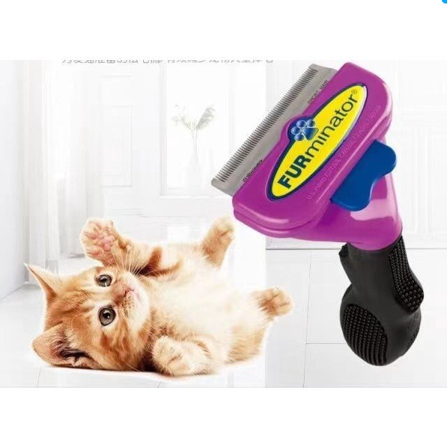 Pente Tira Pelos Pet Profissional Rasqueadeira para Cachorro e Gato Escova de Limpeza Profunda Original