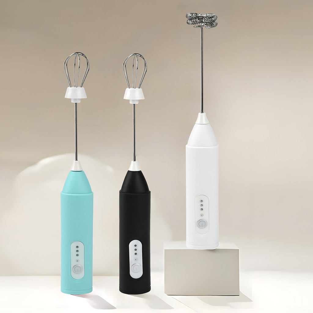 Electric Milk Frother 3 Speeds Whisk for Coffee Eggs and Milkshake