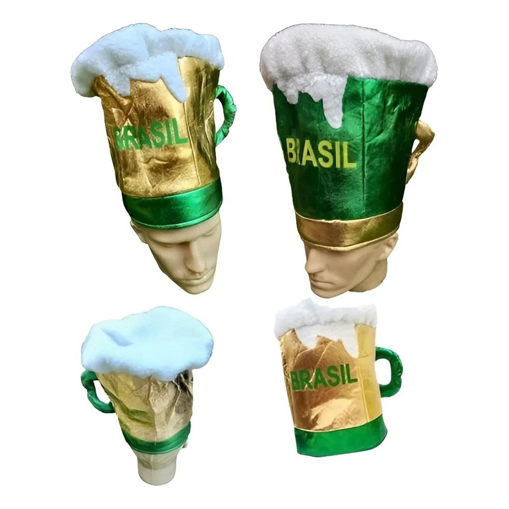 Chapéu Caneca Chopp Brasil Copa Do Mundo
