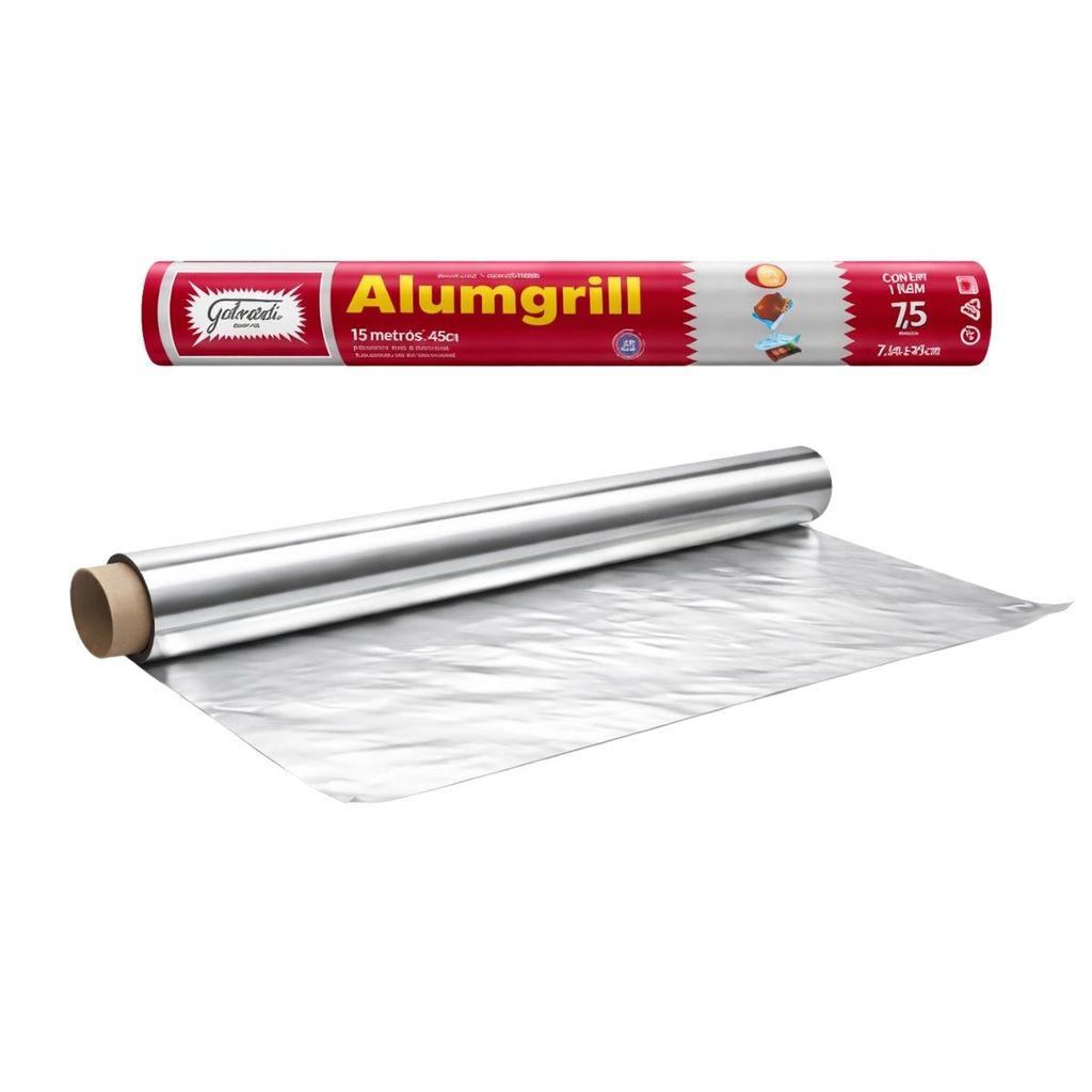 Papel Alumizado Gaboardi Alumgrill 30cm x 7,5m para Cozinha e Churrasco