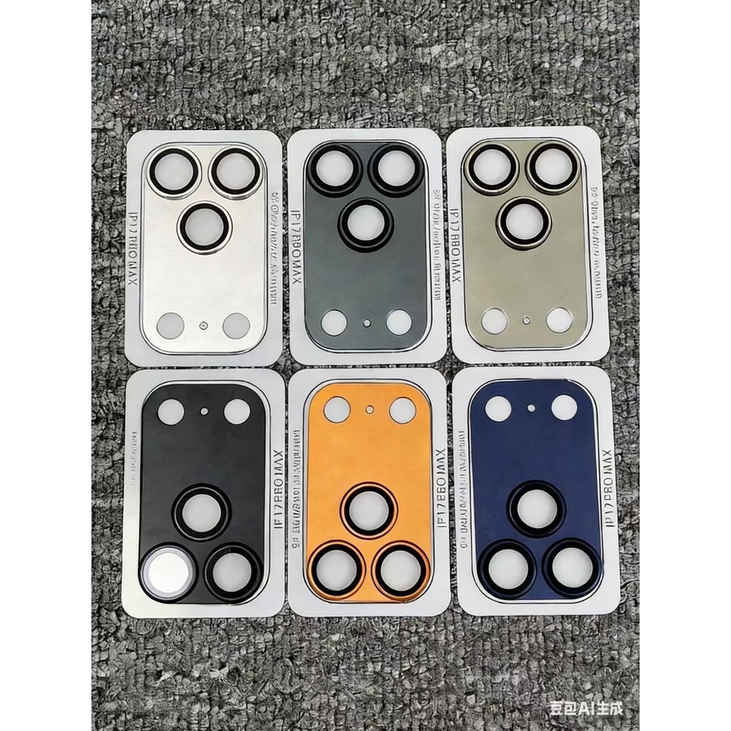 Película de Câmera Lisa P/Iphone17/17Air/17Pro/17 ProMax Vidro Temperado com Ar Metálico Total