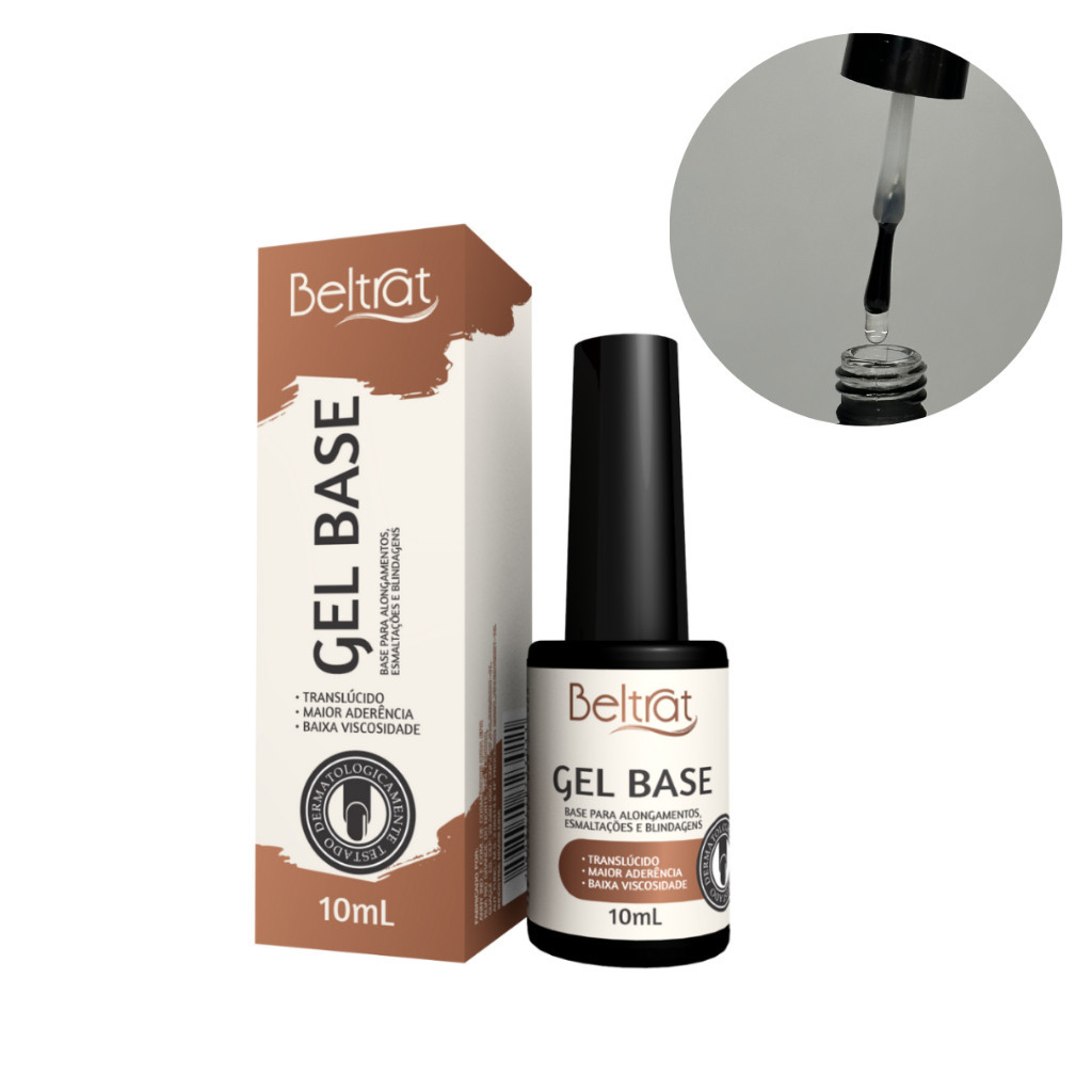 Gel Base Beltrat 10ml / Alongamento de Unhas em Gel e Blindagem (SEM TPO)