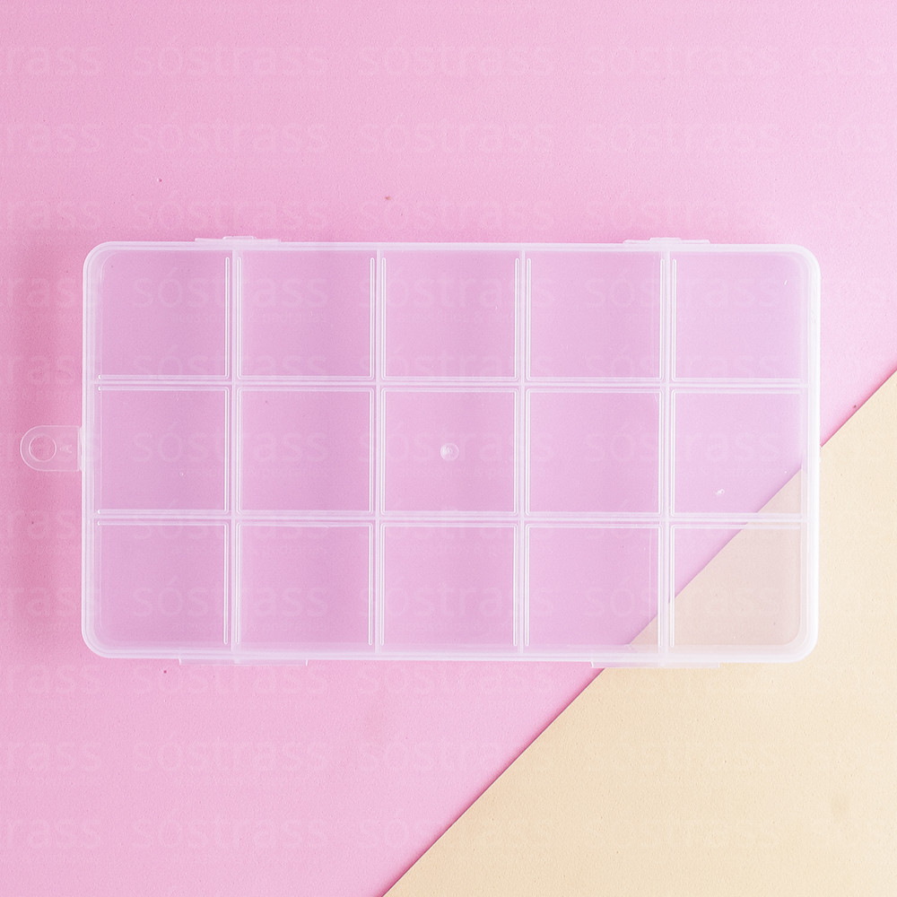 Caixa Organizadora 15 Divisórias 17.2x10x2cm Transparente