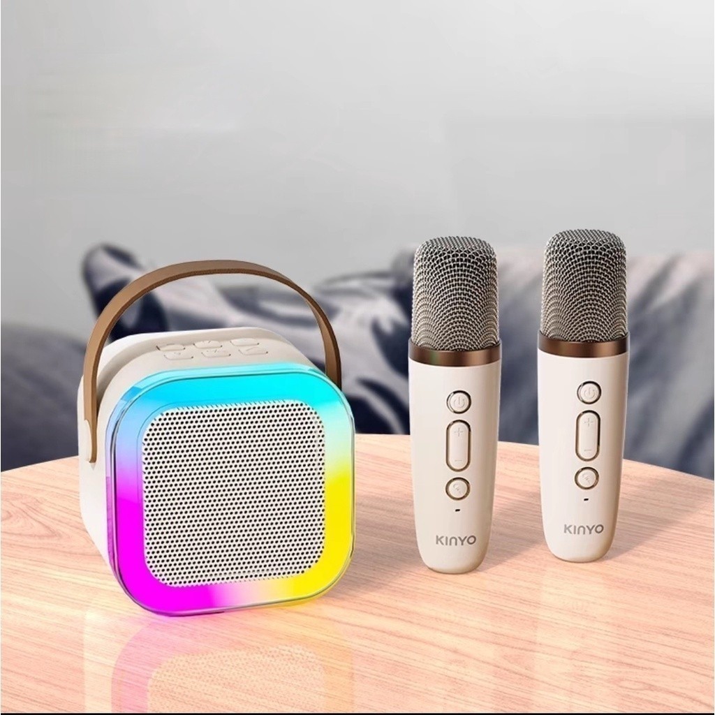 Alto-Falante bluetooth Karaoke Microfone Duplo Sem Fio JEHNNY