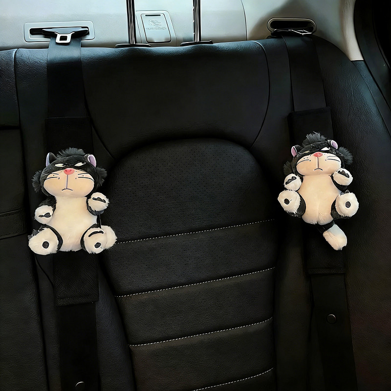 【Pronta Entrega】 Capa Cinto Segurança Gatinho Pelúcia Protetor Ombro Carro Decoração Casal Pet
