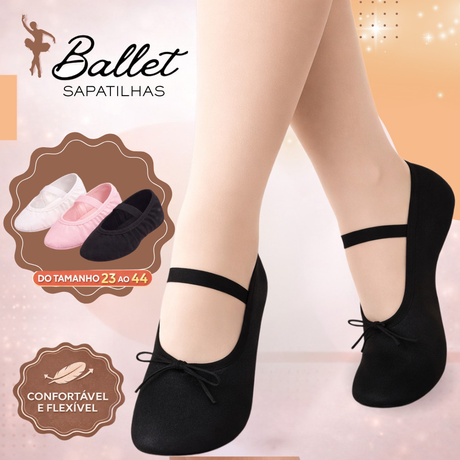 Sapatilha Ballet Balé Meia Ponta Korino Lavável Sola Inteira (Peça 1 nº acima)