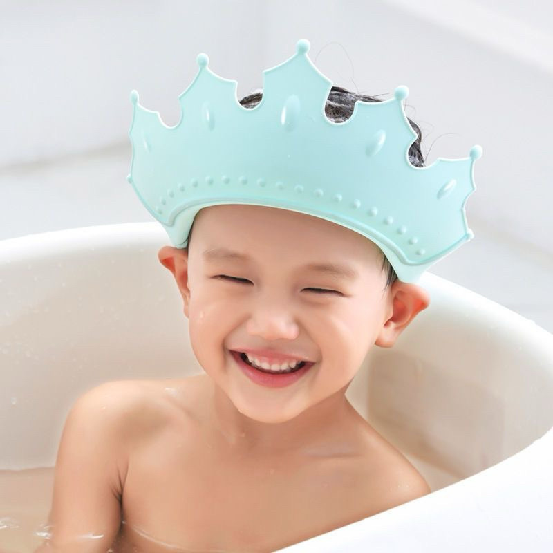 Acessórios De Banho Para Bebês/Chapéu Visor Proteção Auricular Baby Shower Cap