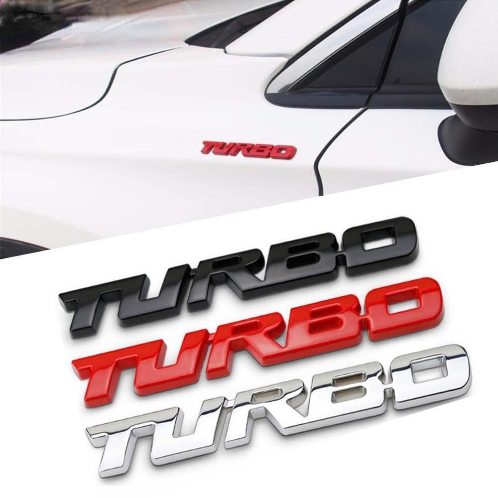 1 Peça Adesivo de Metal em Liga de Zinco Estilo Carro Turbo Acessórios para Carro