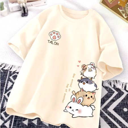 Camiseta Feminina Felinos Fofinhos 100% Algodão Premium Pluz Size Lançamento 2026 Envio Rápido