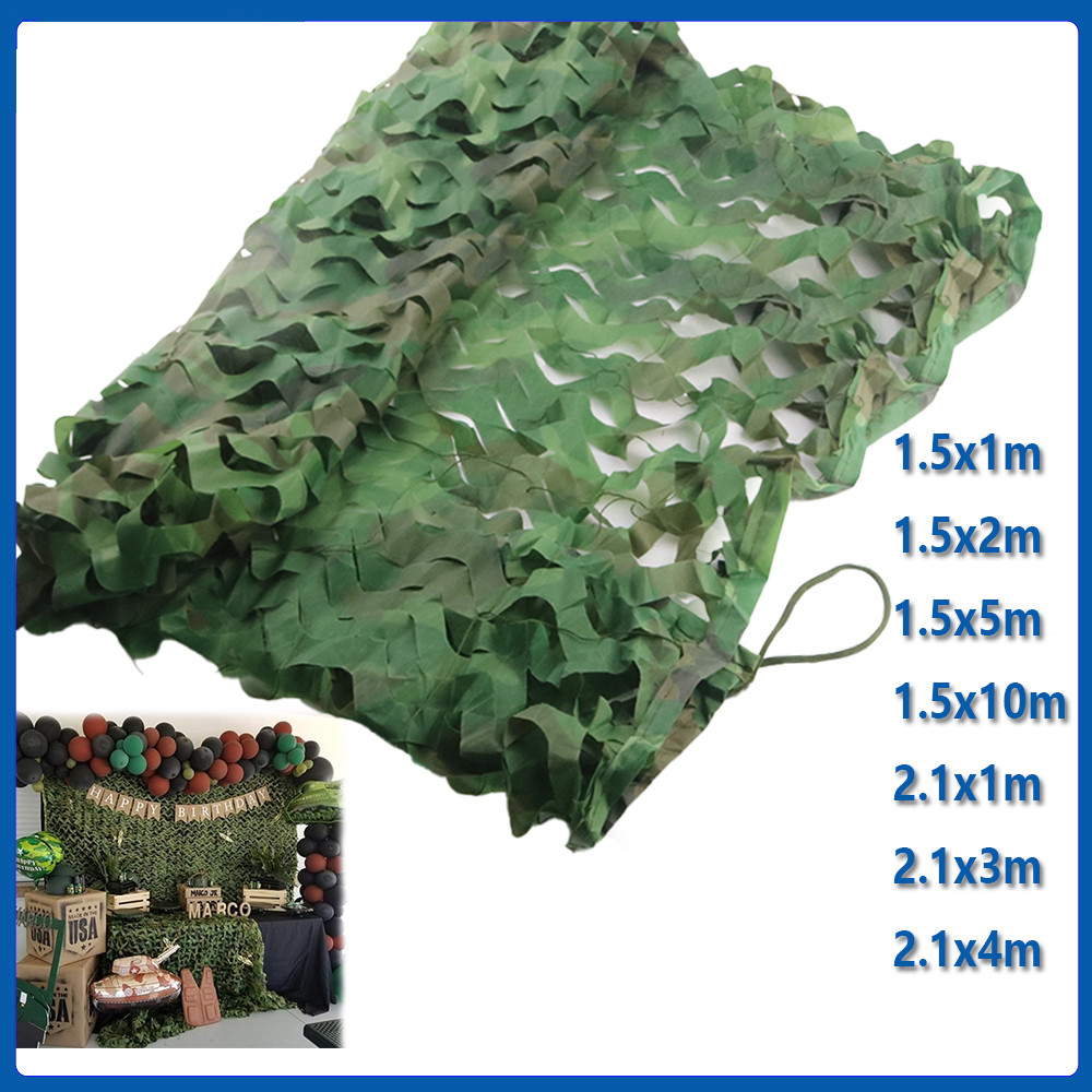 Rede de camuflagem cortinas de rede camuflada para guarda-sol tiro caça decoração de festa fotografia verde