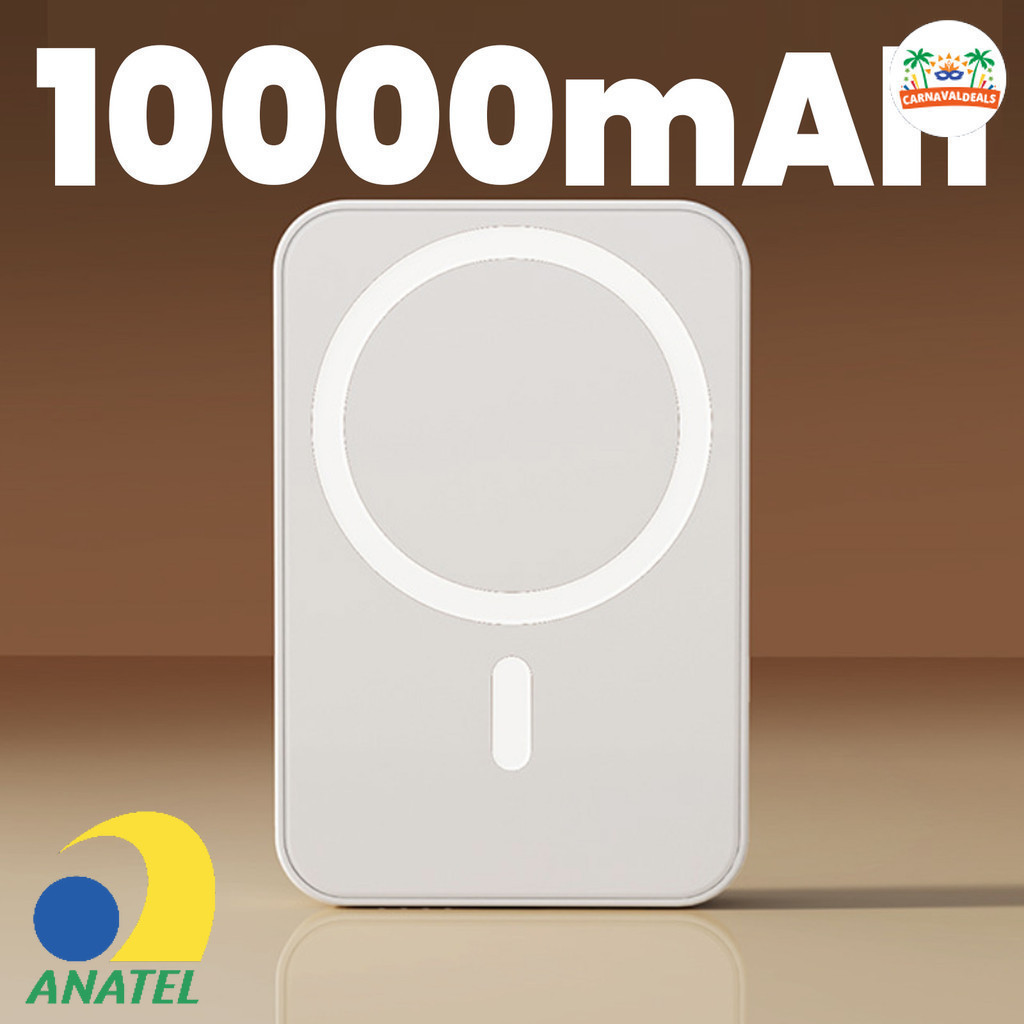 10000mAh/5000mAH Carregador portátil indução iPhone/Android MagSafe bateria sem fio carregando