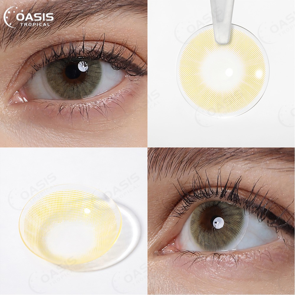 Lentes De Contato Coloridas 2pcs Contatos Coloridos Para Maquiagem De Cosméticos Brown Eyes