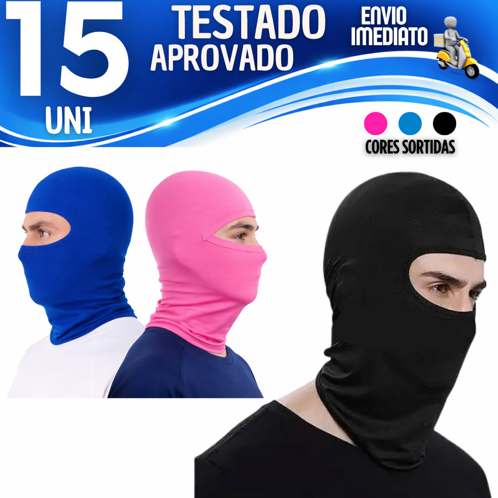 5/10/15 Touca Ninja Balaclava Proteção UV - Moto, Ciclista, Pesca