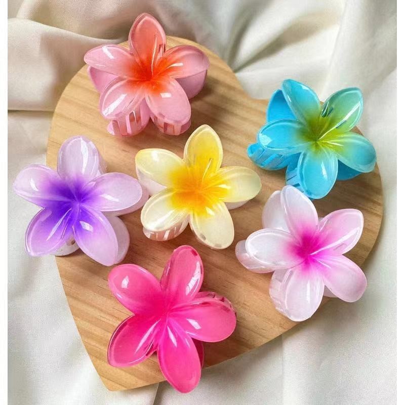 Kits Até 12 Peças Grampos piranha De Cabelo Flor De Feriado De Praia Barrettes