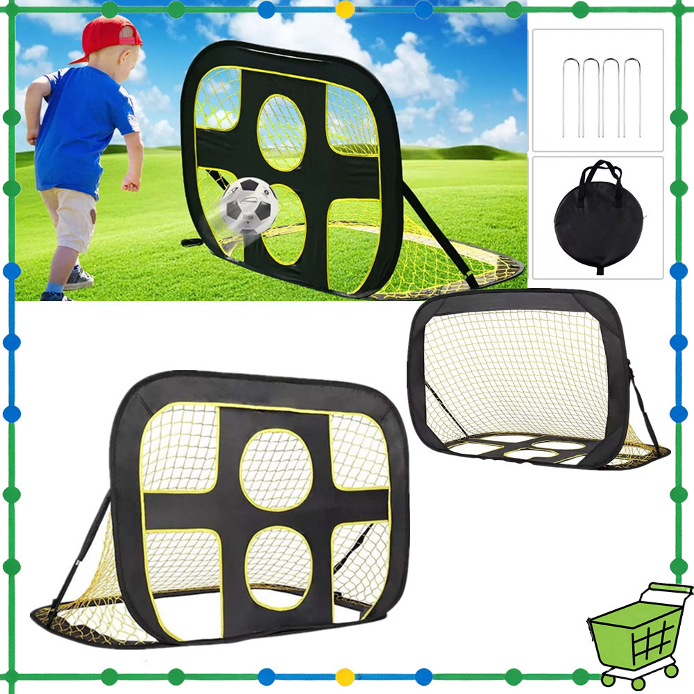 Gol de futebol dobrável de Nylon, versão atualizada, rede de alvo de futebol infantil, rede de treinamento ao ar livre
