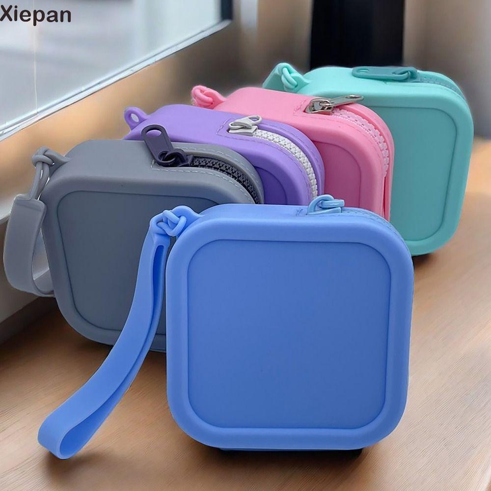 Bolsa De Viagem XIEPANGO , Moedas Organizadora De Silicone À Prova D'água , Mini Cosmética Com Zíper Para Estudantes