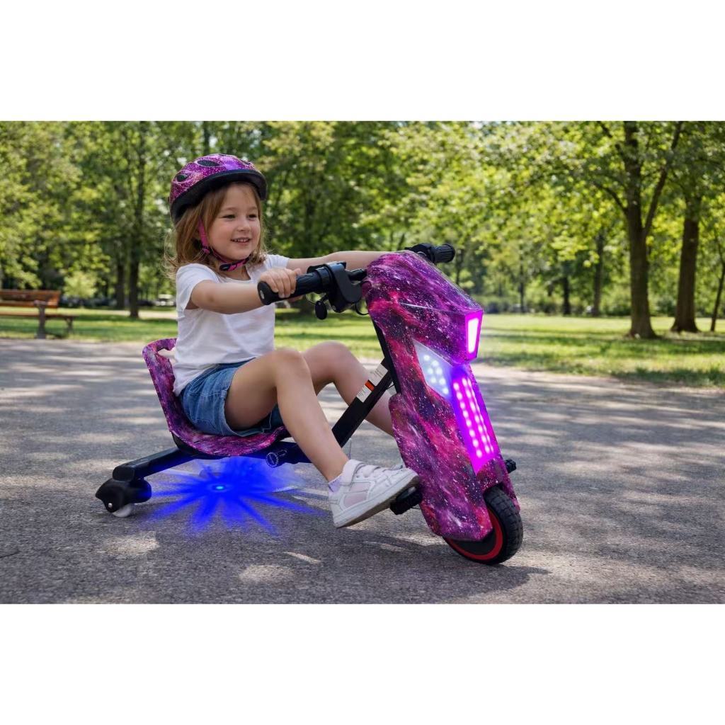 Triciclo Infantil Elétrico Drift Oficial 6.5 Poleg. Com Luz LED e Bluetooth MP3
