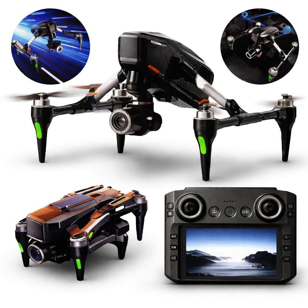 Drone H34 Profissional Câmera 4K Controle Com Monitor Tela LCD Integrada Drone De Luxo 1 Bateria Promoção