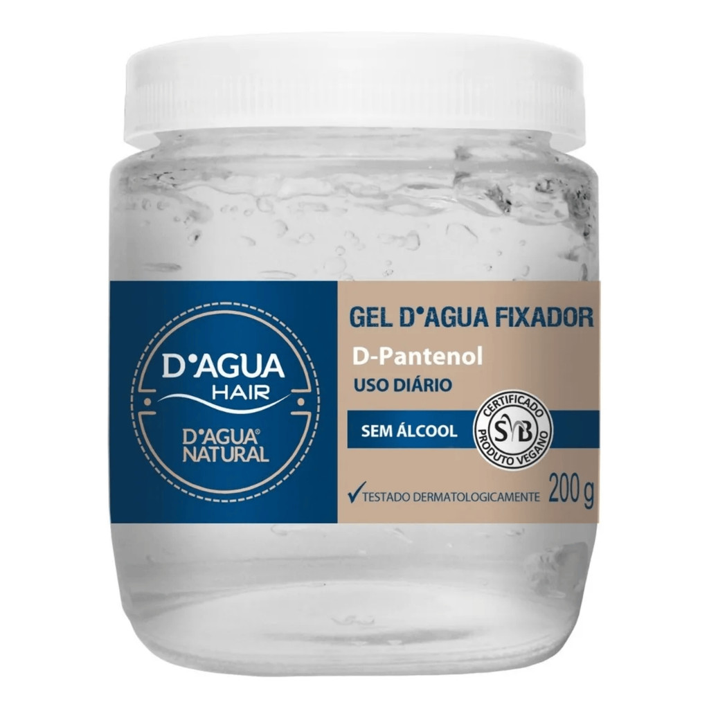 Dagua Hair Natural Gel Fixador D-Pantenol Sem Álcool 200g